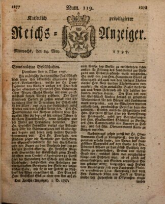 Kaiserlich privilegirter Reichs-Anzeiger (Allgemeiner Anzeiger der Deutschen) Mittwoch 24. Mai 1797