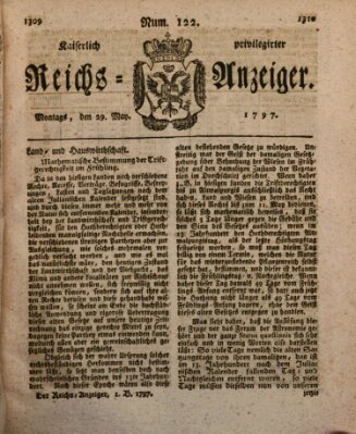 Kaiserlich privilegirter Reichs-Anzeiger (Allgemeiner Anzeiger der Deutschen) Montag 29. Mai 1797