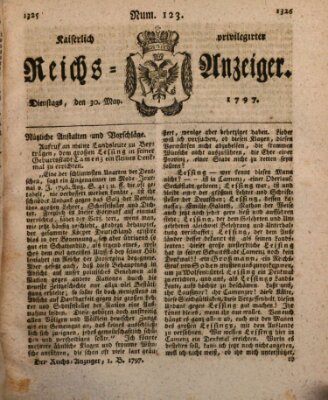 Kaiserlich privilegirter Reichs-Anzeiger (Allgemeiner Anzeiger der Deutschen) Dienstag 30. Mai 1797