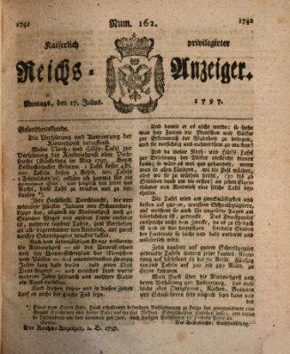 Kaiserlich privilegirter Reichs-Anzeiger (Allgemeiner Anzeiger der Deutschen) Montag 17. Juli 1797