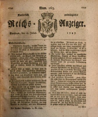 Kaiserlich privilegirter Reichs-Anzeiger (Allgemeiner Anzeiger der Deutschen) Dienstag 18. Juli 1797