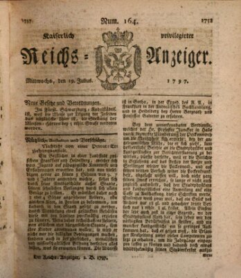 Kaiserlich privilegirter Reichs-Anzeiger (Allgemeiner Anzeiger der Deutschen) Mittwoch 19. Juli 1797