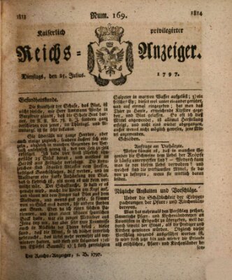 Kaiserlich privilegirter Reichs-Anzeiger (Allgemeiner Anzeiger der Deutschen) Dienstag 25. Juli 1797