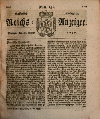 Kaiserlich privilegirter Reichs-Anzeiger (Allgemeiner Anzeiger der Deutschen) Freitag 25. August 1797