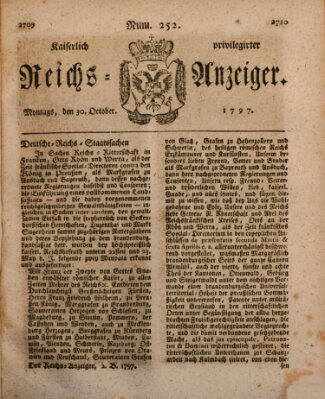 Kaiserlich privilegirter Reichs-Anzeiger (Allgemeiner Anzeiger der Deutschen) Montag 30. Oktober 1797