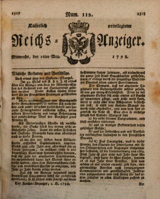 Kaiserlich privilegirter Reichs-Anzeiger (Allgemeiner Anzeiger der Deutschen) Mittwoch 16. Mai 1798