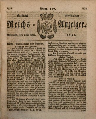 Kaiserlich privilegirter Reichs-Anzeiger (Allgemeiner Anzeiger der Deutschen) Mittwoch 23. Mai 1798