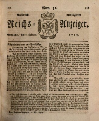 Kaiserlich privilegirter Reichs-Anzeiger (Allgemeiner Anzeiger der Deutschen) Mittwoch 6. Februar 1799