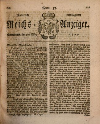 Kaiserlich privilegirter Reichs-Anzeiger (Allgemeiner Anzeiger der Deutschen) Samstag 9. März 1799