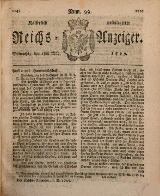 Kaiserlich privilegirter Reichs-Anzeiger (Allgemeiner Anzeiger der Deutschen) Mittwoch 1. Mai 1799