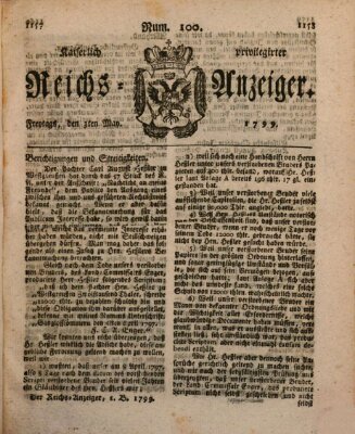 Kaiserlich privilegirter Reichs-Anzeiger (Allgemeiner Anzeiger der Deutschen) Freitag 3. Mai 1799