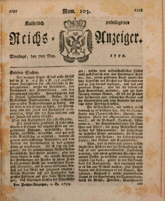 Kaiserlich privilegirter Reichs-Anzeiger (Allgemeiner Anzeiger der Deutschen) Dienstag 7. Mai 1799