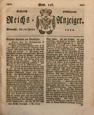 Kaiserlich privilegirter Reichs-Anzeiger (Allgemeiner Anzeiger der Deutschen) Mittwoch 5. Juni 1799