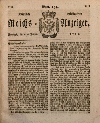 Kaiserlich privilegirter Reichs-Anzeiger (Allgemeiner Anzeiger der Deutschen) Freitag 14. Juni 1799