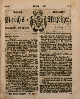 Kaiserlich privilegirter Reichs-Anzeiger (Allgemeiner Anzeiger der Deutschen) Samstag 24. Mai 1800