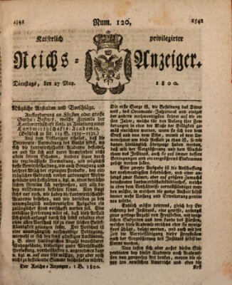 Kaiserlich privilegirter Reichs-Anzeiger (Allgemeiner Anzeiger der Deutschen) Mittwoch 7. Mai 1800