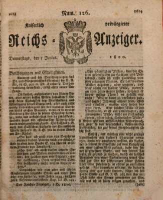 Kaiserlich privilegirter Reichs-Anzeiger (Allgemeiner Anzeiger der Deutschen) Donnerstag 5. Juni 1800