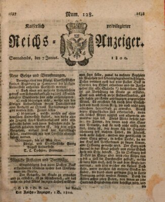 Kaiserlich privilegirter Reichs-Anzeiger (Allgemeiner Anzeiger der Deutschen) Samstag 7. Juni 1800