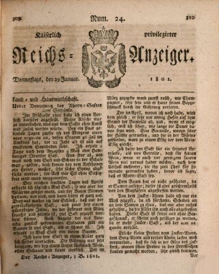 Kaiserlich privilegirter Reichs-Anzeiger (Allgemeiner Anzeiger der Deutschen) Donnerstag 29. Januar 1801