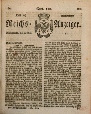 Kaiserlich privilegirter Reichs-Anzeiger (Allgemeiner Anzeiger der Deutschen) Samstag 16. Mai 1801