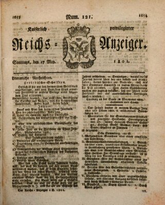 Kaiserlich privilegirter Reichs-Anzeiger (Allgemeiner Anzeiger der Deutschen) Sonntag 17. Mai 1801