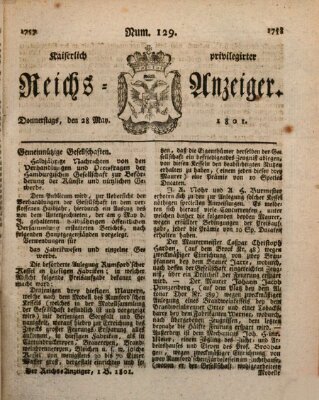 Kaiserlich privilegirter Reichs-Anzeiger (Allgemeiner Anzeiger der Deutschen) Donnerstag 28. Mai 1801