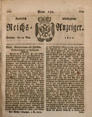 Kaiserlich privilegirter Reichs-Anzeiger (Allgemeiner Anzeiger der Deutschen) Freitag 29. Mai 1801