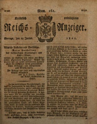 Kaiserlich privilegirter Reichs-Anzeiger (Allgemeiner Anzeiger der Deutschen) Montag 29. Juni 1801