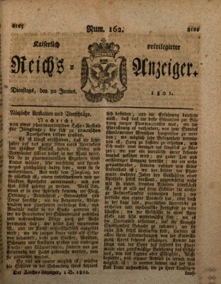 Kaiserlich privilegirter Reichs-Anzeiger (Allgemeiner Anzeiger der Deutschen) Dienstag 30. Juni 1801