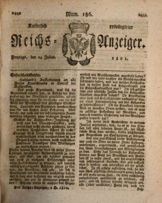 Kaiserlich privilegirter Reichs-Anzeiger (Allgemeiner Anzeiger der Deutschen) Freitag 24. Juli 1801