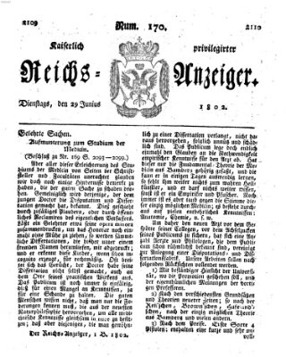 Kaiserlich privilegirter Reichs-Anzeiger (Allgemeiner Anzeiger der Deutschen) Dienstag 29. Juni 1802