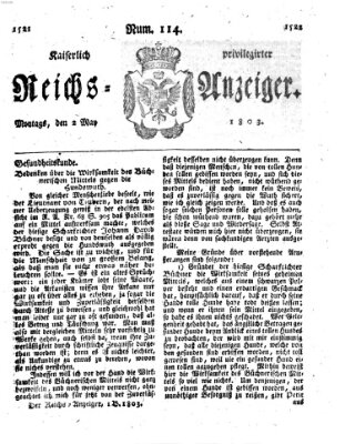 Kaiserlich privilegirter Reichs-Anzeiger (Allgemeiner Anzeiger der Deutschen) Montag 2. Mai 1803