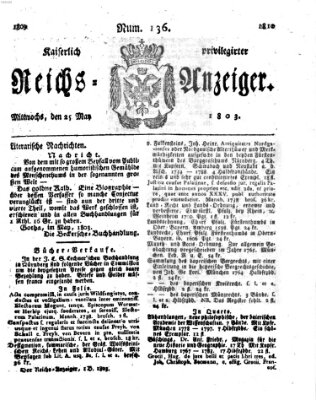 Kaiserlich privilegirter Reichs-Anzeiger (Allgemeiner Anzeiger der Deutschen) Mittwoch 25. Mai 1803