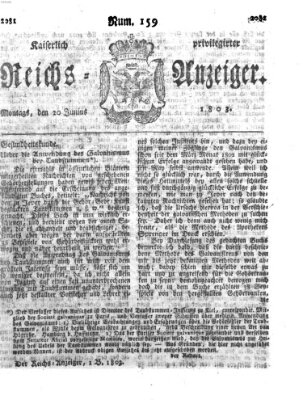 Kaiserlich privilegirter Reichs-Anzeiger (Allgemeiner Anzeiger der Deutschen) Montag 20. Juni 1803