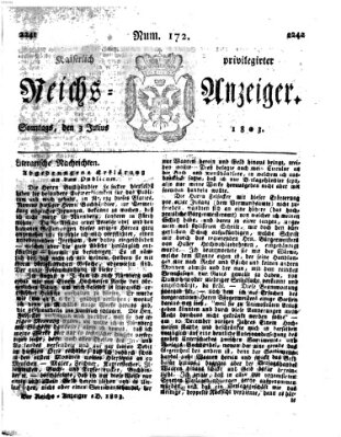 Kaiserlich privilegirter Reichs-Anzeiger (Allgemeiner Anzeiger der Deutschen) Sonntag 3. Juli 1803