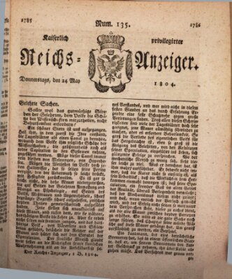 Kaiserlich privilegirter Reichs-Anzeiger (Allgemeiner Anzeiger der Deutschen) Donnerstag 24. Mai 1804