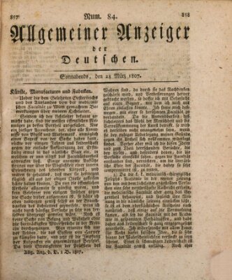 Allgemeiner Anzeiger der Deutschen Samstag 28. März 1807