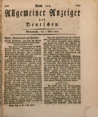 Allgemeiner Anzeiger der Deutschen Samstag 9. Mai 1807