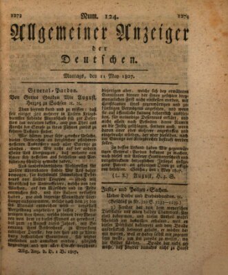 Allgemeiner Anzeiger der Deutschen Montag 11. Mai 1807