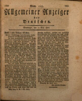 Allgemeiner Anzeiger der Deutschen Dienstag 12. Mai 1807