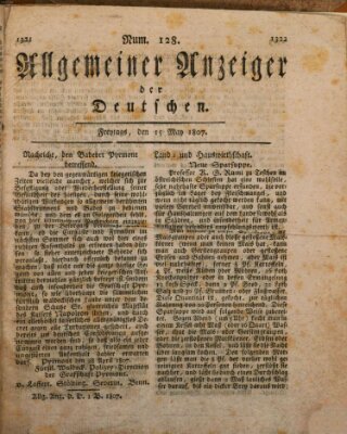 Allgemeiner Anzeiger der Deutschen Freitag 15. Mai 1807