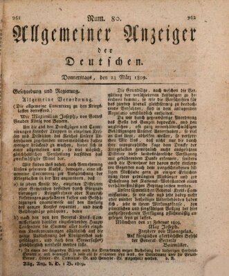 Allgemeiner Anzeiger der Deutschen Donnerstag 23. März 1809