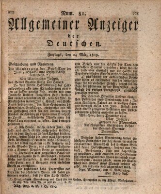 Allgemeiner Anzeiger der Deutschen Freitag 24. März 1809