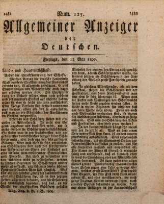 Allgemeiner Anzeiger der Deutschen Freitag 12. Mai 1809