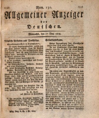 Allgemeiner Anzeiger der Deutschen Mittwoch 17. Mai 1809