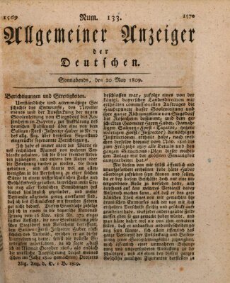 Allgemeiner Anzeiger der Deutschen Samstag 20. Mai 1809