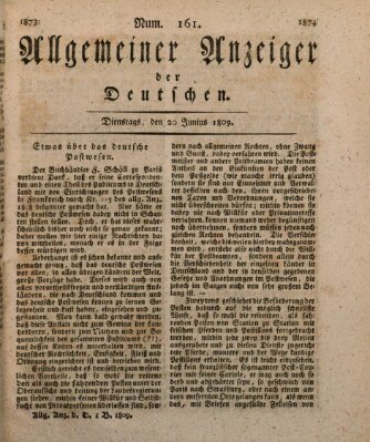 Allgemeiner Anzeiger der Deutschen Dienstag 20. Juni 1809