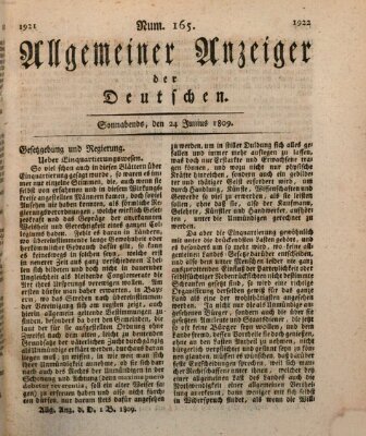 Allgemeiner Anzeiger der Deutschen Samstag 24. Juni 1809