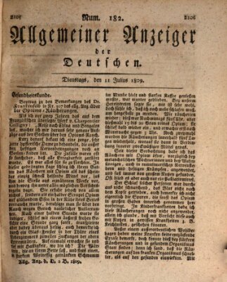 Allgemeiner Anzeiger der Deutschen Dienstag 11. Juli 1809