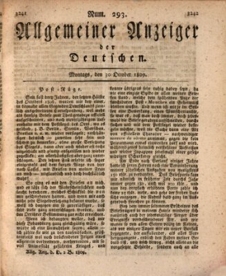 Allgemeiner Anzeiger der Deutschen Montag 30. Oktober 1809